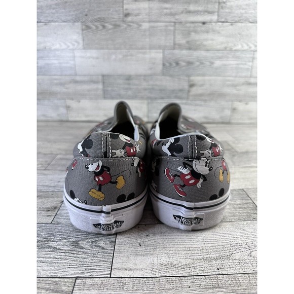 VANS X Disney Mickey Mouse Slip On Skate Shoes Gray Men's Size 11.5 - Picture 4 of 5